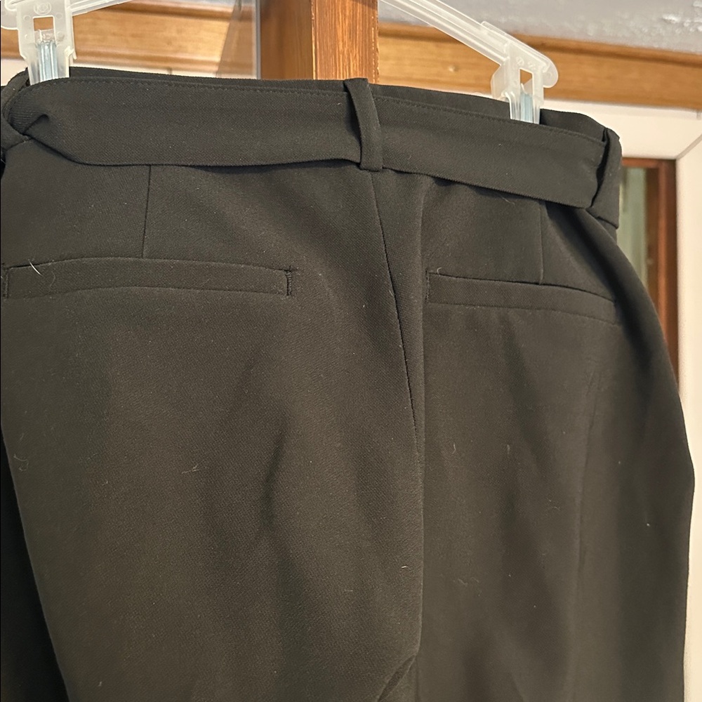 Banana Republic Factory Black Straight Leg Pants with Tie Belt - Picture 5 of 6